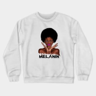 Drippin Melanin Afro Black History Crewneck Sweatshirt